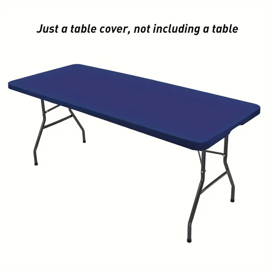 ✨ Sleek Look, Zero Creases – Reusable Spandex Table Cover for Dining & Garden