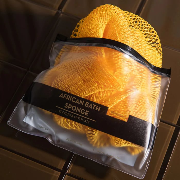 🔥Hot Sale ✨African Exfoliating Net Sponge（with Lemon Turmeric & Kojic Acid Brighetning Soap ）