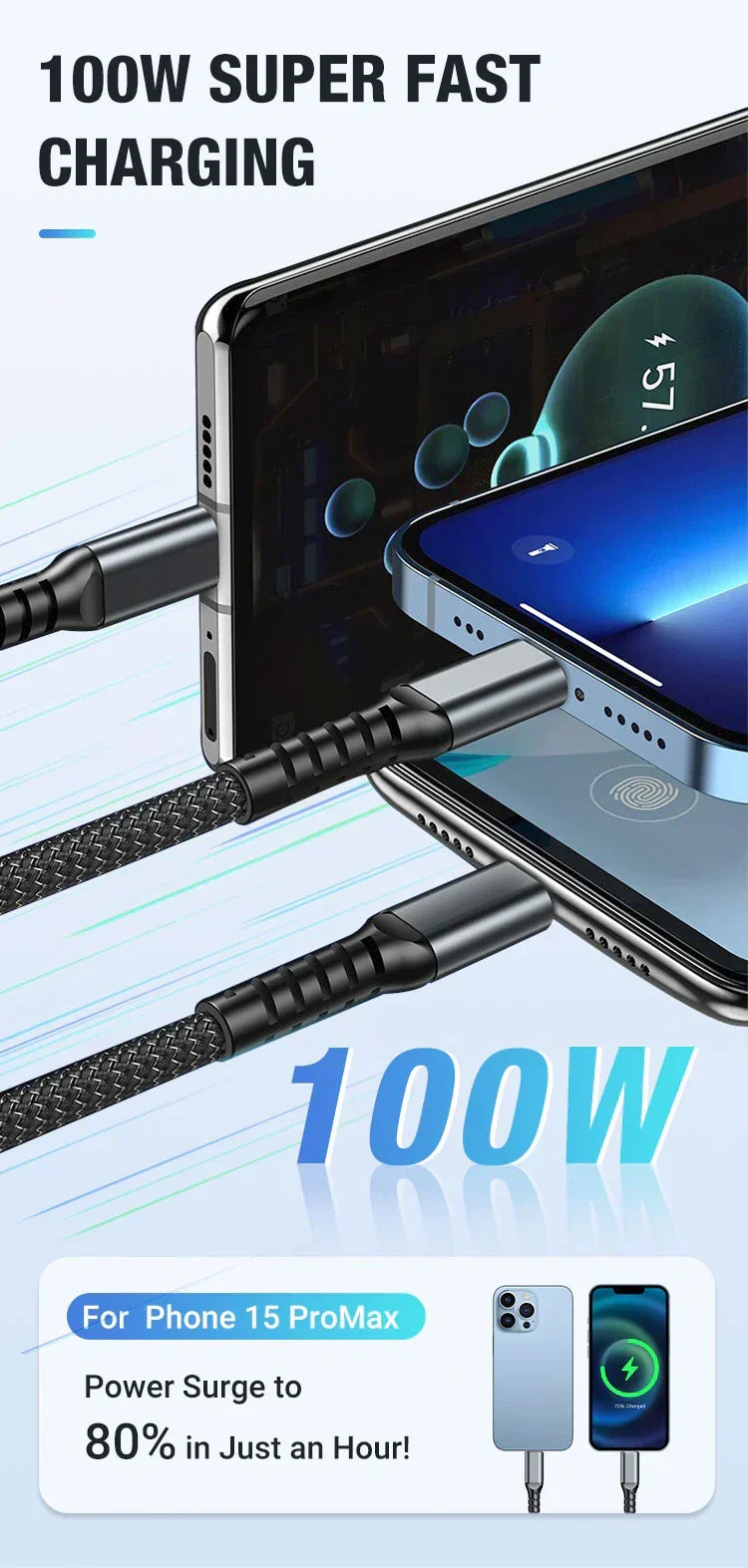 🔥Transparent Luminous 3-in-1 Super Fast Charging Cable🔥