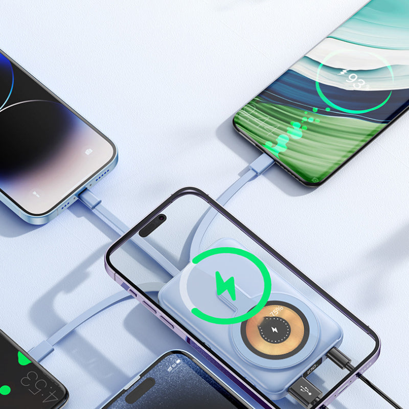Magnetic Power Bank With Stand & Cable